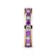 5 - Celina 3.00 mm Round Amethyst and Lab Grown Diamond Eternity Band 
