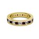 2 - Celina 3.00 mm Round Red Garnet and Lab Grown Diamond Eternity Band 