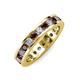 3 - Celina 3.00 mm Round Red Garnet and Lab Grown Diamond Eternity Band 