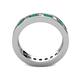 4 - Celina 3.00 mm Round Emerald and Lab Grown Diamond Eternity Band 