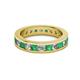 2 - Celina 3.00 mm Round Emerald and Lab Grown Diamond Eternity Band 