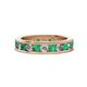 1 - Celina 3.00 mm Round Emerald and Lab Grown Diamond Eternity Band 