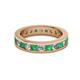2 - Celina 3.00 mm Round Emerald and Lab Grown Diamond Eternity Band 