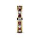 5 - Celina 3.00 mm Round Red Garnet and Lab Grown Diamond Eternity Band 
