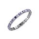 3 - Audrey 2.00 mm Iolite and Diamond Eternity Band 