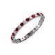 3 - Audrey 2.00 mm Red Garnet and Diamond Eternity Band 