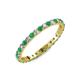 3 - Audrey 2.00 mm Emerald and Diamond Eternity Band 