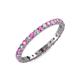 3 - Audrey 2.00 mm Pink Sapphire and Diamond Eternity Band 