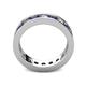 4 - Celina 3.40 mm Round Blue Sapphire and Lab Grown Diamond Eternity Band 
