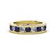 1 - Celina 3.40 mm Round Blue Sapphire and Lab Grown Diamond Eternity Band 