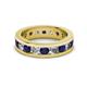 2 - Celina 3.40 mm Round Blue Sapphire and Lab Grown Diamond Eternity Band 