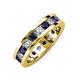 3 - Celina 3.40 mm Round Blue Sapphire and Lab Grown Diamond Eternity Band 