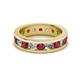 2 - Celina 3.40 mm Round Ruby and Lab Grown Diamond Eternity Band 