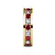 5 - Celina 3.40 mm Round Ruby and Lab Grown Diamond Eternity Band 