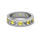 2 - Celina 3.40 mm Round Yellow Sapphire and Lab Grown Diamond Eternity Band 