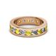 2 - Celina 3.40 mm Round Yellow Sapphire and Lab Grown Diamond Eternity Band 