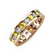 3 - Celina 3.40 mm Round Yellow Sapphire and Lab Grown Diamond Eternity Band 