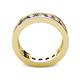 4 - Celina 3.40 mm Round Amethyst and Lab Grown Diamond Eternity Band 