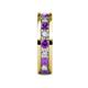 5 - Celina 3.40 mm Round Amethyst and Lab Grown Diamond Eternity Band 
