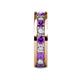 5 - Celina 3.40 mm Round Amethyst and Lab Grown Diamond Eternity Band 