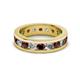 2 - Celina 3.40 mm Round Red Garnet and Lab Grown Diamond Eternity Band 