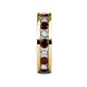 5 - Celina 3.40 mm Round Red Garnet and Lab Grown Diamond Eternity Band 