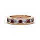 1 - Celina 3.40 mm Round Red Garnet and Lab Grown Diamond Eternity Band 