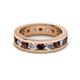 2 - Celina 3.40 mm Round Red Garnet and Lab Grown Diamond Eternity Band 