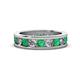 1 - Celina 3.40 mm Round Emerald and Lab Grown Diamond Eternity Band 