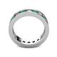 4 - Celina 3.40 mm Round Emerald and Lab Grown Diamond Eternity Band 