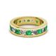 2 - Celina 3.40 mm Round Emerald and Lab Grown Diamond Eternity Band 