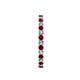 5 - Audrey 2.00 mm Red Garnet and Diamond Eternity Band 