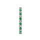 5 - Audrey 2.00 mm Emerald and Diamond Eternity Band 