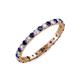 3 - Audrey 2.00 mm Blue Sapphire and Lab Grown Diamond U Prong Eternity Band 