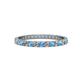 1 - Audrey 2.00 mm Blue Topaz and Lab Grown Diamond U Prong Eternity Band 