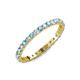 3 - Audrey 2.00 mm Blue Topaz and Lab Grown Diamond U Prong Eternity Band 