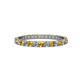 1 - Audrey 2.00 mm Citrine and Lab Grown Diamond U Prong Eternity Band 