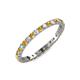 3 - Audrey 2.00 mm Citrine and Lab Grown Diamond U Prong Eternity Band 