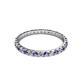 2 - Audrey 2.00 mm Iolite and Lab Grown Diamond U Prong Eternity Band 