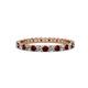 1 - Audrey 2.00 mm Red Garnet and Lab Grown Diamond U Prong Eternity Band 