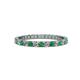 1 - Audrey 2.00 mm Emerald and Lab Grown Diamond U Prong Eternity Band 