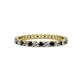1 - Audrey 2.00 mm Black and White Lab Grown Diamond U Prong Eternity Band 
