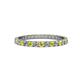 1 - Audrey 2.00 mm Yellow and White Lab Grown Diamond U Prong Eternity Band 