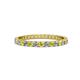 1 - Audrey 2.00 mm Yellow and White Lab Grown Diamond U Prong Eternity Band 