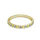 2 - Audrey 2.00 mm Yellow and White Lab Grown Diamond U Prong Eternity Band 