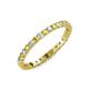 3 - Audrey 2.00 mm Yellow and White Lab Grown Diamond U Prong Eternity Band 