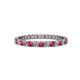 1 - Audrey 2.00 mm Ruby and Lab Grown Diamond U Prong Eternity Band 