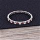 2 - Audrey 2.00 mm Ruby and Lab Grown Diamond U Prong Eternity Band 