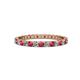 1 - Audrey 2.00 mm Ruby and Lab Grown Diamond U Prong Eternity Band 