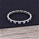 2 - Audrey 2.00 mm Blue Sapphire and Lab Grown Diamond U Prong Eternity Band 